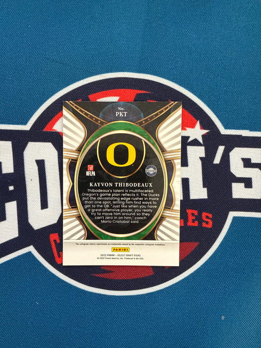 Kayvon Thibodeaux Autographed 2022 Panini Select Draft Picks Rookie Card (GTP)