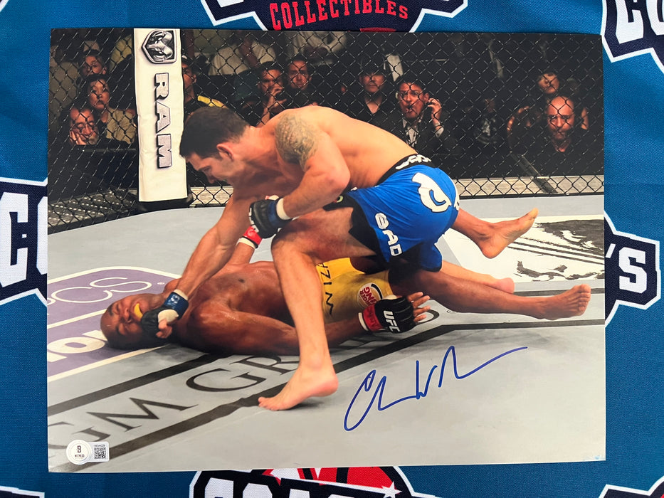 Chris Weidman Autographed UFC 162 Knockout 11x14 Photo (Beckett)