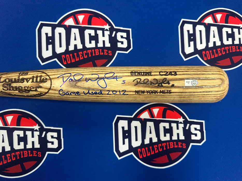 David Wright Autographed GAME USED & BROKEN Bat from 2012 Season w/ Inscr (MLB/Beckett)
