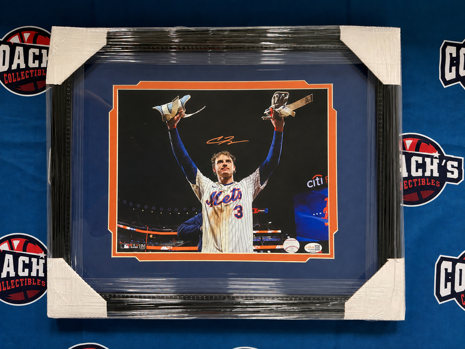 FRAMED Carson Benge Autographed 11x14 Walk Off Celebration Photo (JSA)