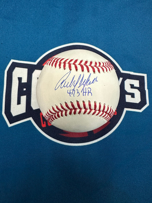 Carlos Delgado Autographed OML Baseball with 473 HR (JSA)