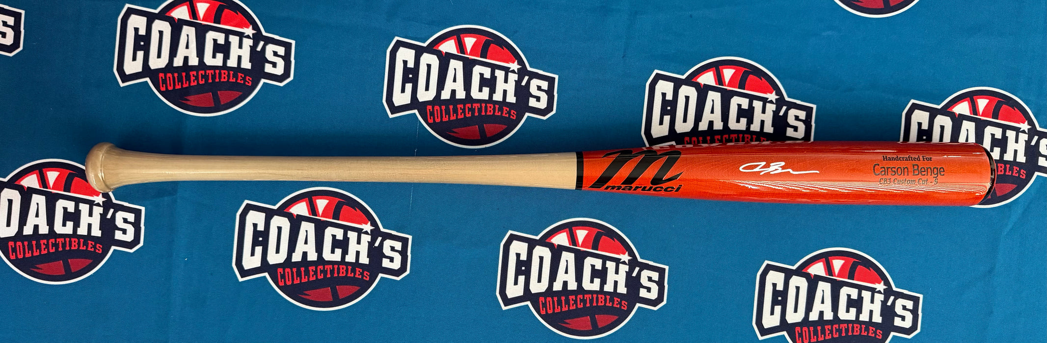 Carson Benge Autographed Marucci Game Model Bat (JSA)