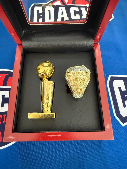 Los Angeles Lakers 2pc 2020 Replica NBA Championship Ring & Trophy Set with Display Box