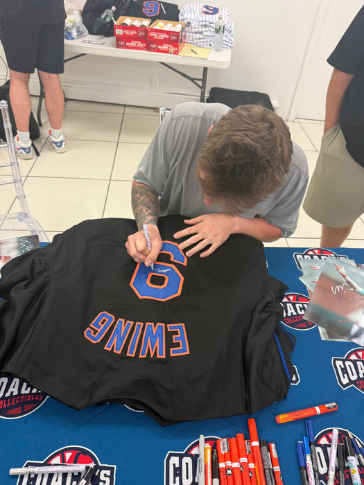 AJ Ewing Autographed NY Mets CUSTOM Black Jersey (JSA)