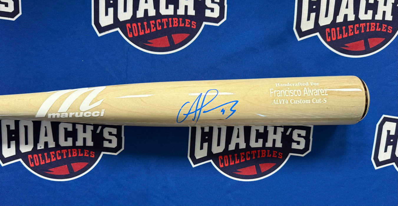 Francisco Alvarez Autographed Marucci Game Model Bat (JSA)
