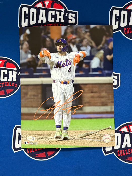 Francisco Alvarez Autographed 11x14 Walk Off HR Celebration Photo (JSA)