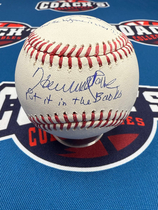 Gary Cohen & Howie Rose Autographed OML Baseball w/ Multiple Inscription (JSA)