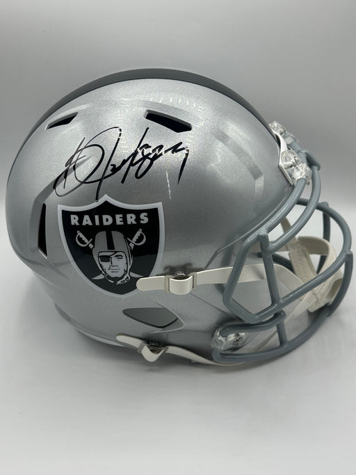 bo jackson football helmet Bo Jackson Autographed Raiders Full Size Speed Replica Helmet (Beckett)