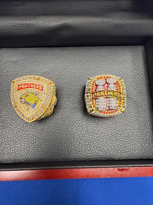 Florida Panthers 2pc Replica Stanley Cup Ring with Display Box