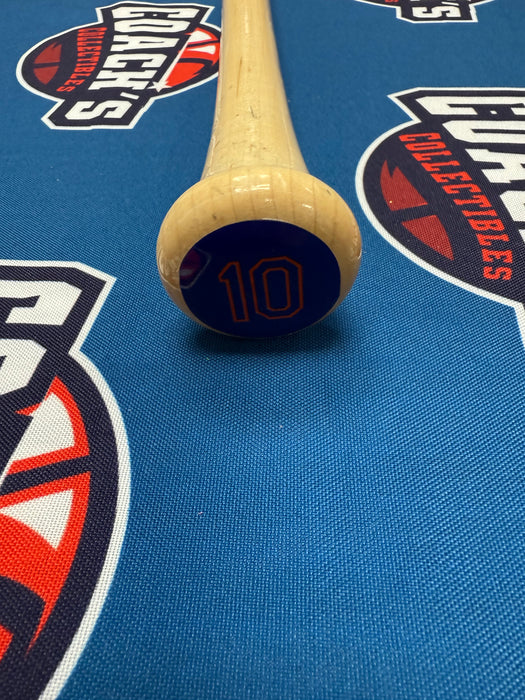 Ronny Mauricio Autographed GAME USED Bat from 2025 Season w/ Inscr (JSA)