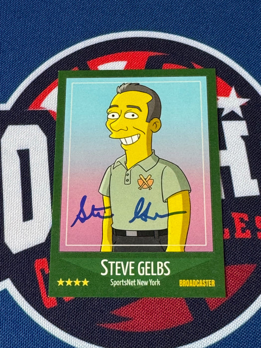 Steve Gelbs Autographed Custom Simpsons SNY Trading Card (GTP)