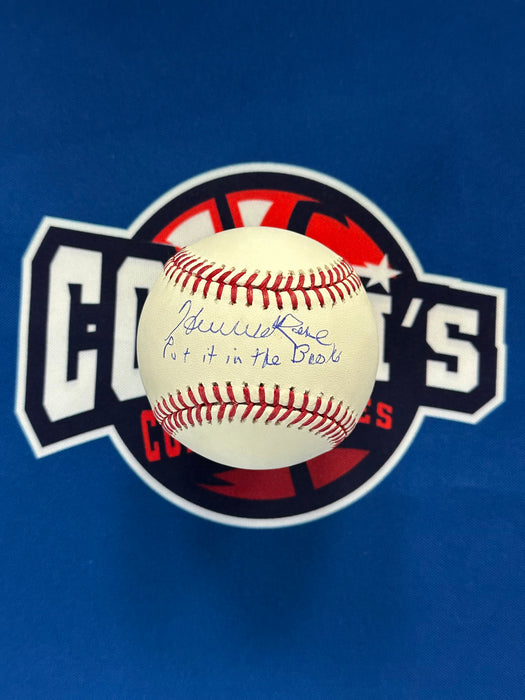 Howie Rose Autographed OML Baseball w/ Put it in the Books Inscription (JSA)