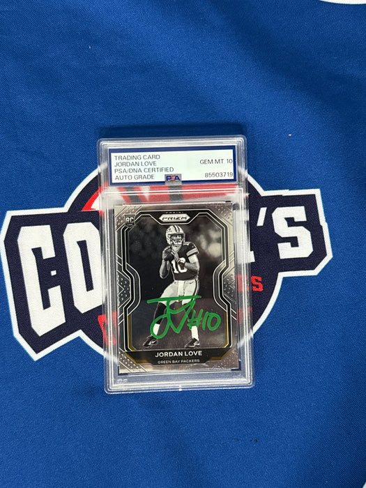 Jordan Love Autographed 2020 Panini Prizm Negative Refractor Rookie Card #363 Gem 10 Auto (PSA SLAB)