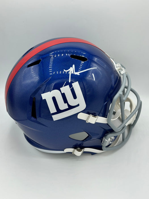 Malik Nabers Autographed NY Giants Speed Replica Helmet (Beckett)