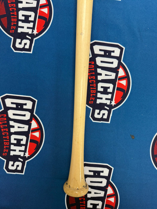 Ronny Mauricio Autographed GAME USED Bat from 2025 Season w/ Inscr (JSA)