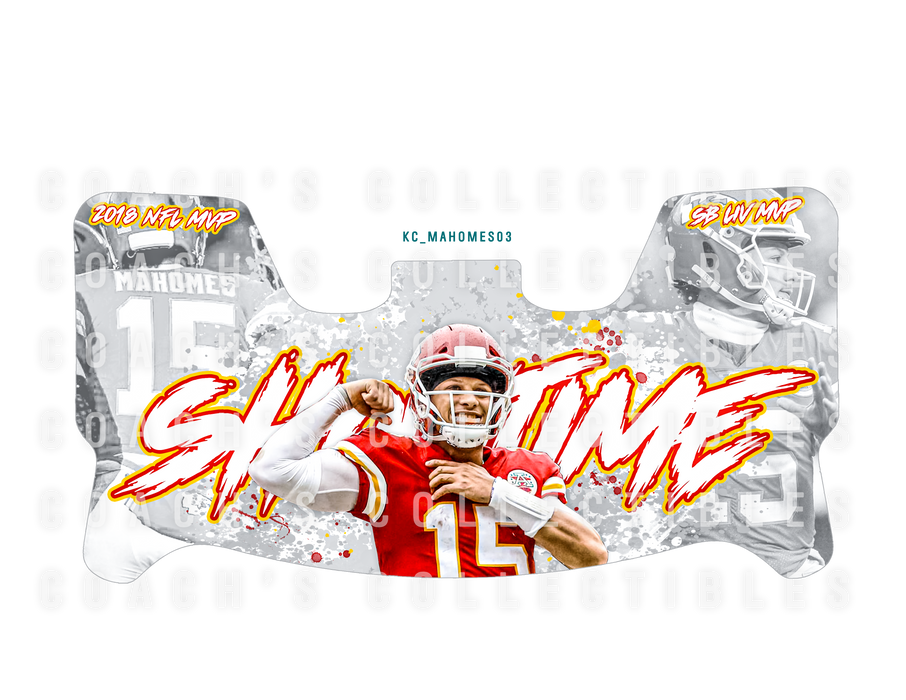 Patrick Mahomes Custom Visor for Any Full Size Riddell Helmet-3 Styles (Universal Fit)