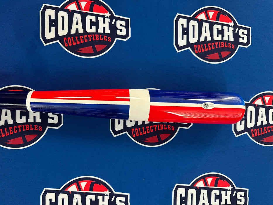 Jose Reyes Autographed Dominican Republic Flag Marucci Game Model Bat-Blue Handle (JSA)