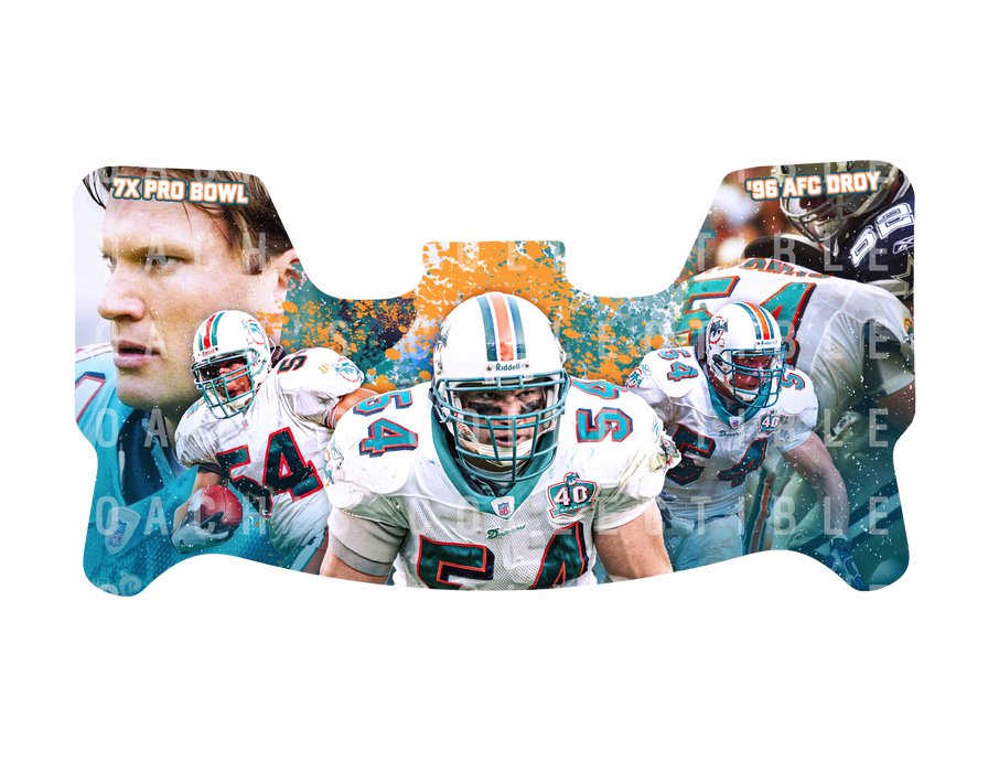 Zach Thomas Custom Visor for Any Full Size Riddell Helmet (Universal Fit)