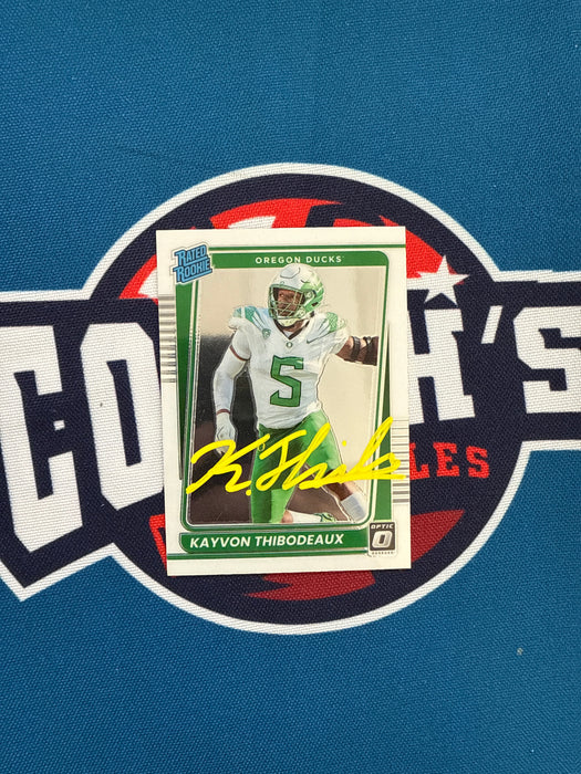 Kayvon Thibodeaux Autographed 2022 Panini Donruss Optic Draft Picks Rookie Card (GTP)