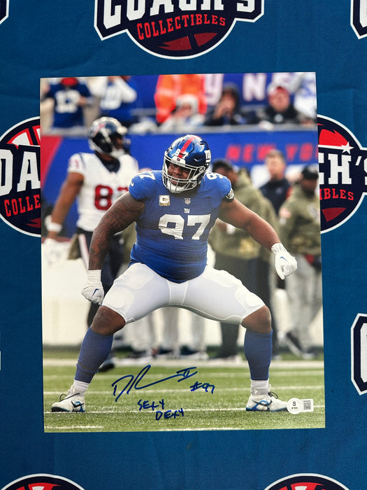 Dexter Lawrence Autographed 11x14 Photo with Sexy Dexy Inscription (Beckett)
