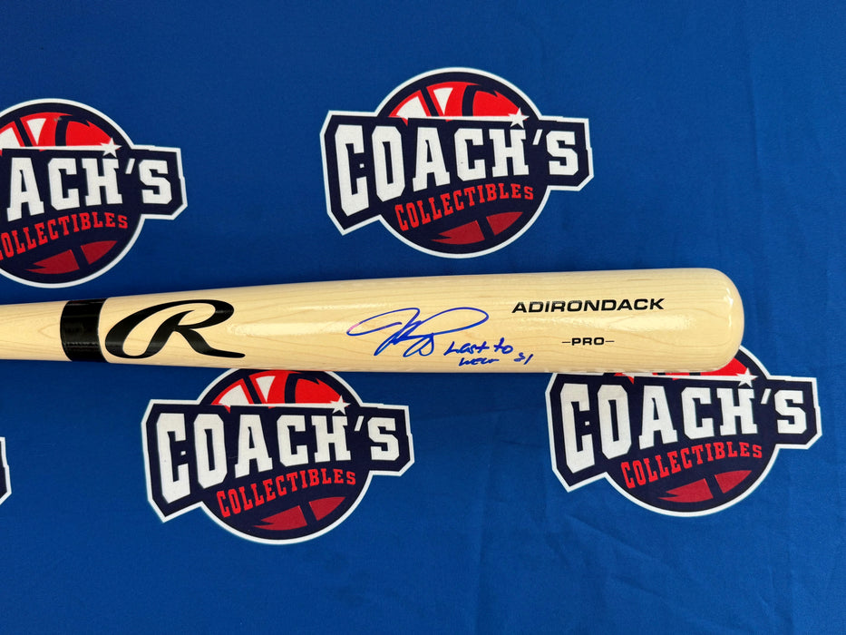 Mike Piazza Autographed Rawlings Tan Pro Model Bat w/ Last to Wear 31 (Fanatics)