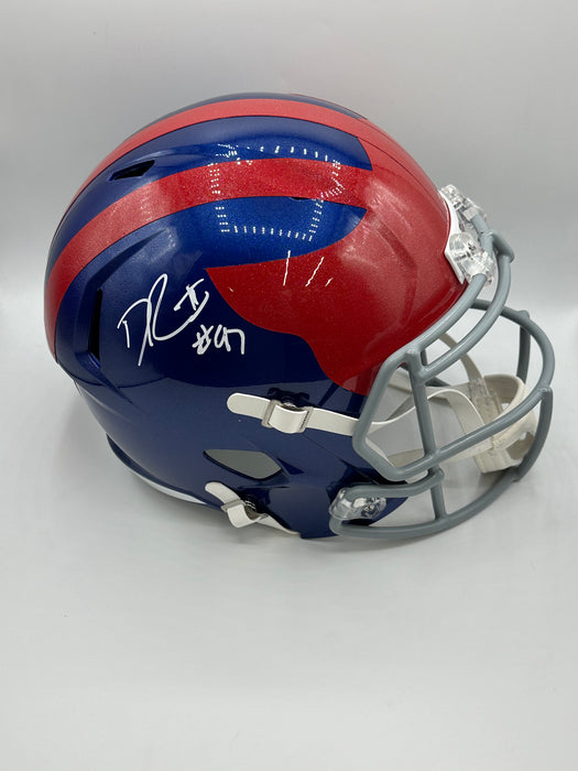 Dexter Lawrence Autographed NY Giants 100th Anniversary Replica Helmet (Beckett)