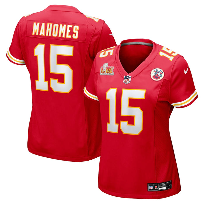 WOMEN'S Patrick Mahomes MEDIUM Kansas City Chiefs Nike Super Bowl LIX Game Jersey - Red