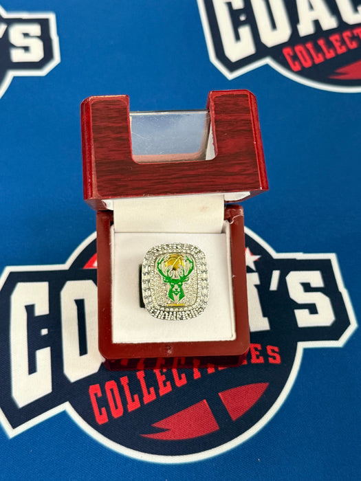 Milwaukee Bucks 2021 NBA Championship Ring with Display Box
