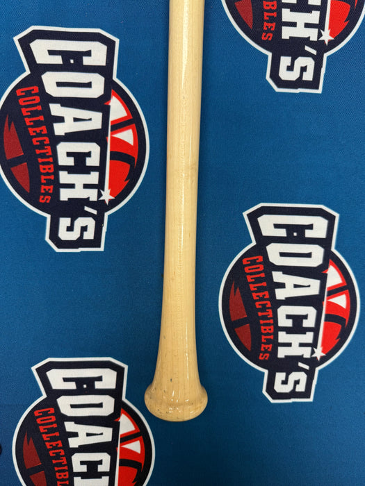 Ronny Mauricio Autographed GAME USED Bat from 2025 Season w/ Inscr (JSA)