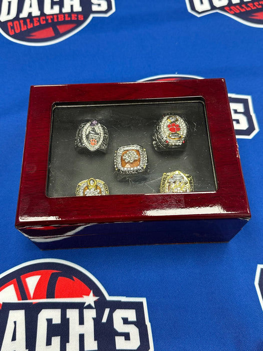 Clemson Football 5pc Replica Championship Ring Set w/ Display Box
