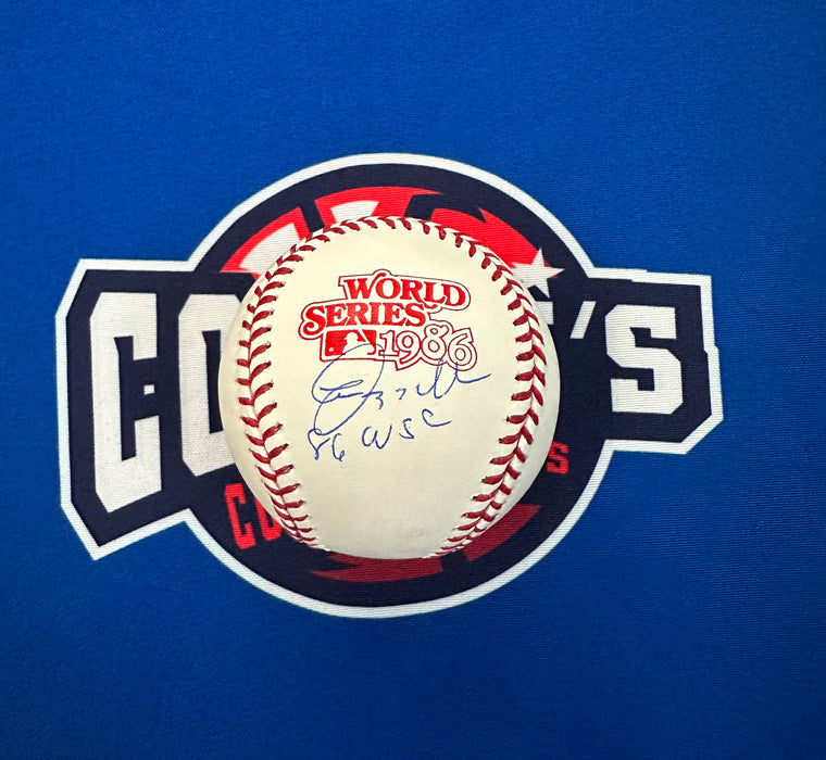 Lee Mazzilli Autographed 1986 World Series Baseball with 86 WSC Inscription (JSA)