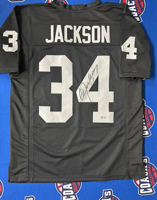 Bo Jackson Autographed CUSTOM Oakland Raiders Jersey (Beckett)