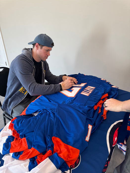 Matt Martin Autographed CUSTOM NY Islanders Blue Jersey (JSA)