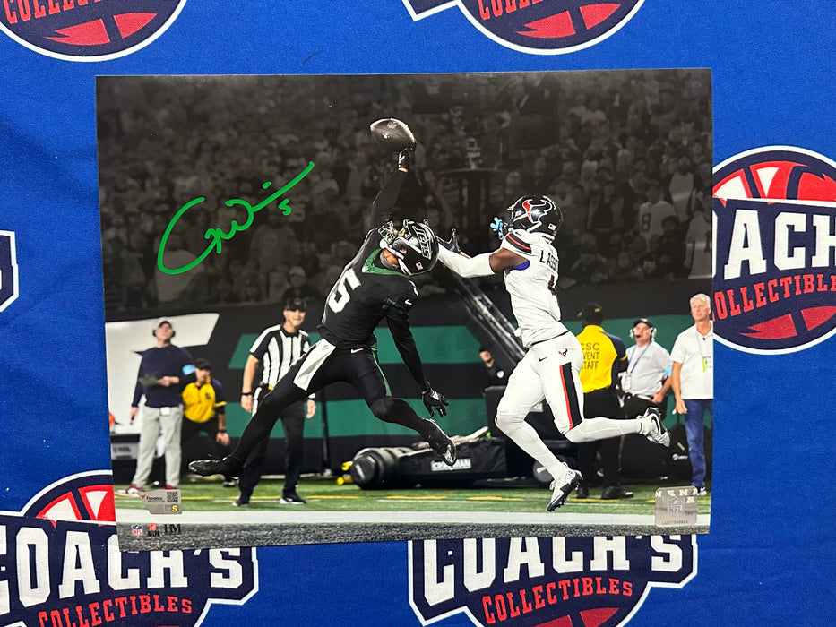 Garrett Wilson Autographed 11x14 Catch of the Year Spotlight Photo  (Fanatics)