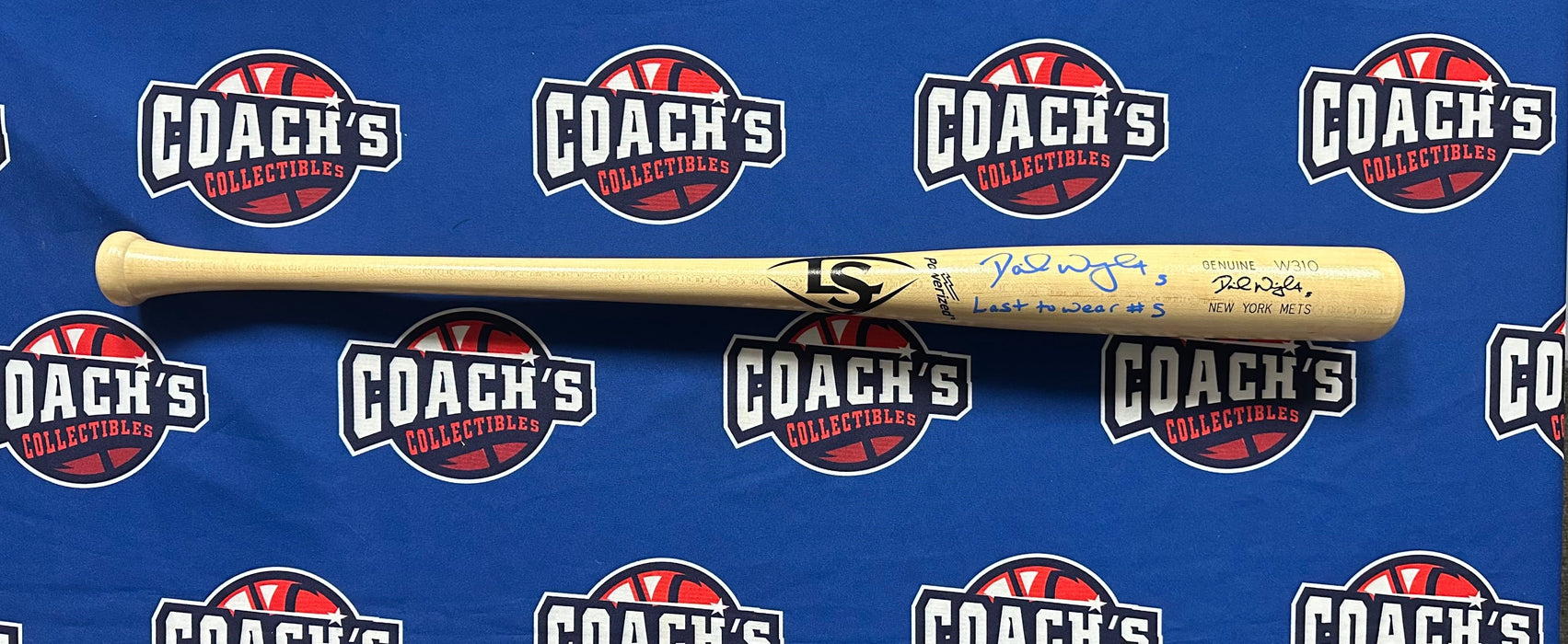 David Wright Autographed Louisville Slugger Game Model Bat w/ Last to Wear #5 Inscr (Beckett)