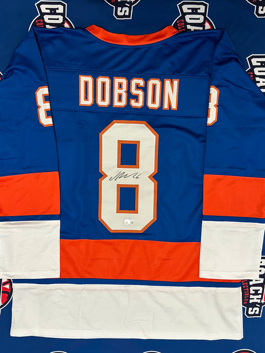 Noah Dobson Autographed CUSTOM NY Islanders Blue Jersey (Beckett)