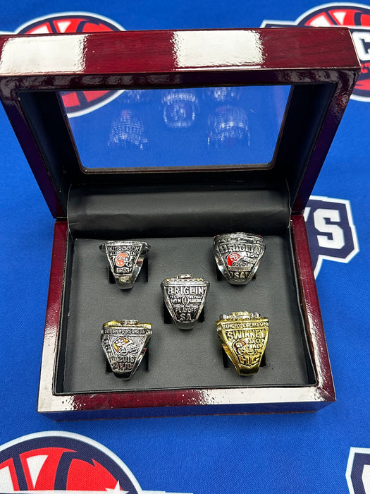 Clemson Football 5pc Replica Championship Ring Set w/ Display Box