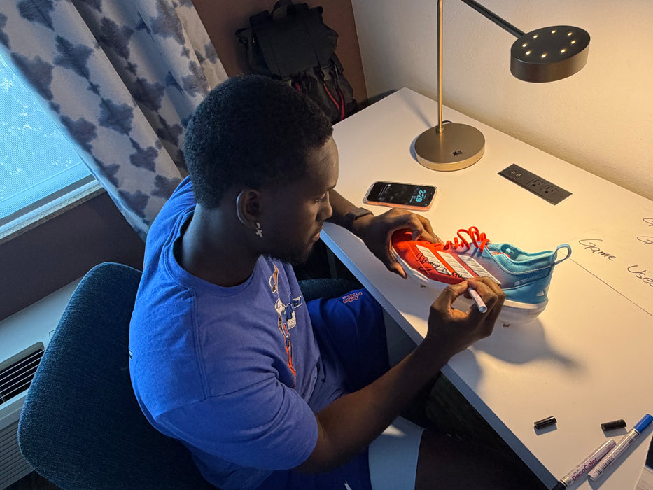 GAME USED Ronny Mauricio Autographed PAIR of Adidas Cleats w/ Game Used 2025 Inscription (JSA)