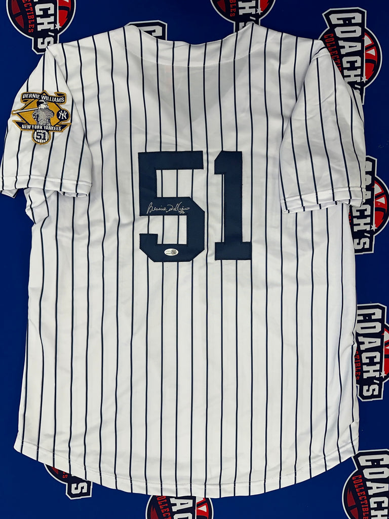Bernie Williams Autographed CUSTOM NY Yankees Pinstripe Jersey