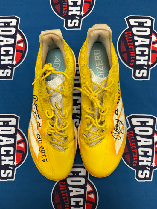 GAME USED Ronny Mauricio Autographed PAIR of Adidas Cleats w/ Game Used 2025 Inscription (JSA)