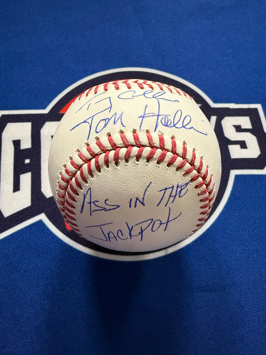 Terry Collins & Umpire Tom Hallion DUAL Autographed OML Baseball w/ Dual Inscriptions (JSA)