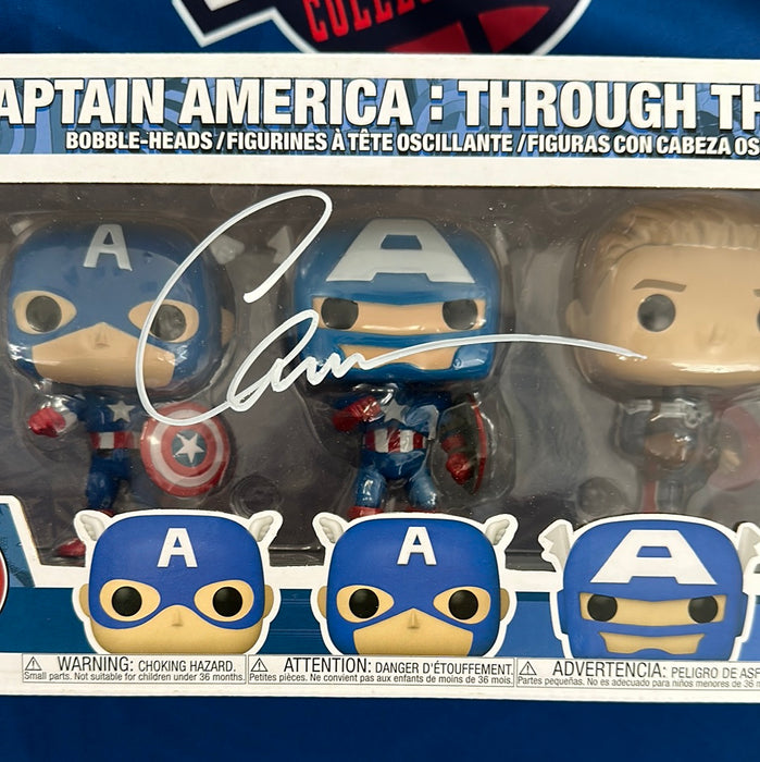 Chris Evans Autographed Captain America Year of the Shield 5pc Funko Pop (SWAU)