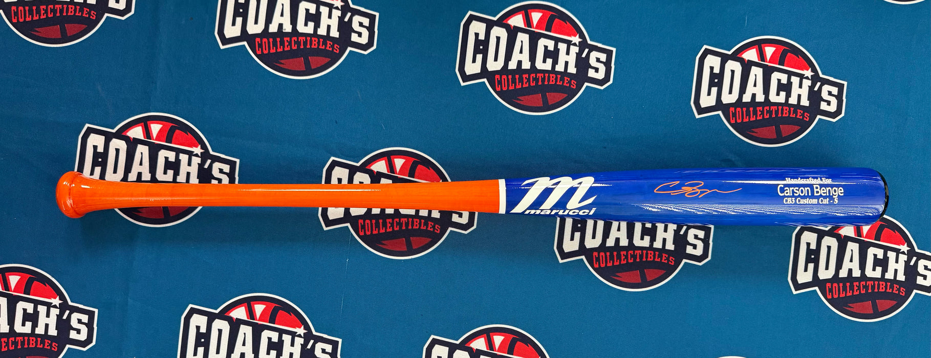 Carson Benge Autographed Marucci Game Model Bat (JSA)