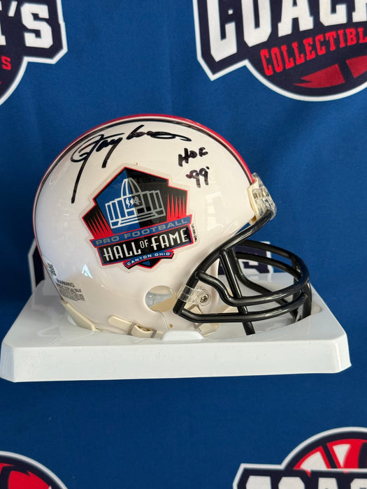 Lawrence Taylor Autographed Retro vsr4 Hall of Fame Logo Mini Helmet w/ HOF 99 (JSA)