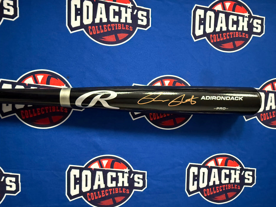 Brett Baty Autographed Black Rawlings Pro Model Bat (JSA)
