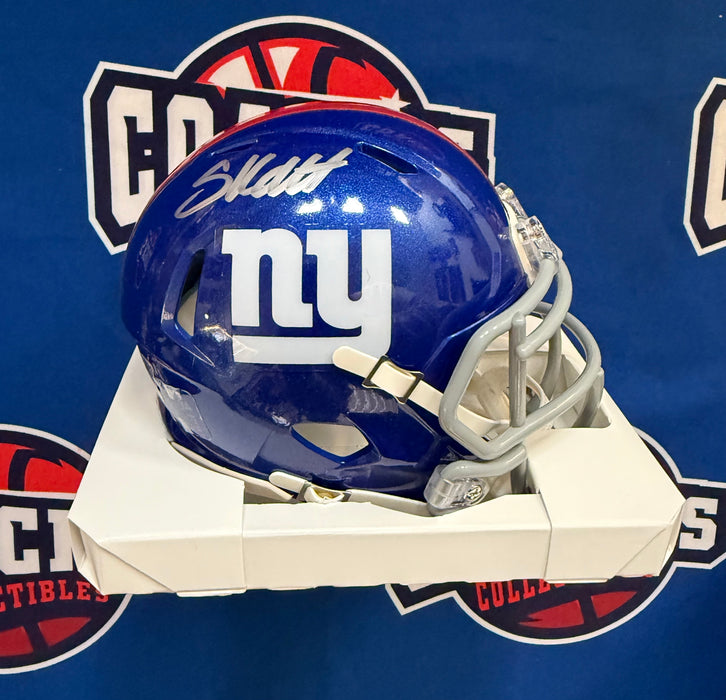 Cam Skattebo Autographed NY Giants Speed Mini Helmet (Fanatics)