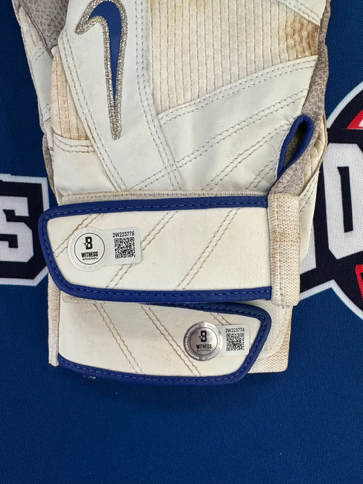 GAME USED David Wright Autographed PAIR of Nike Batting Gloves w/ Game Used Inscription (Beckett)