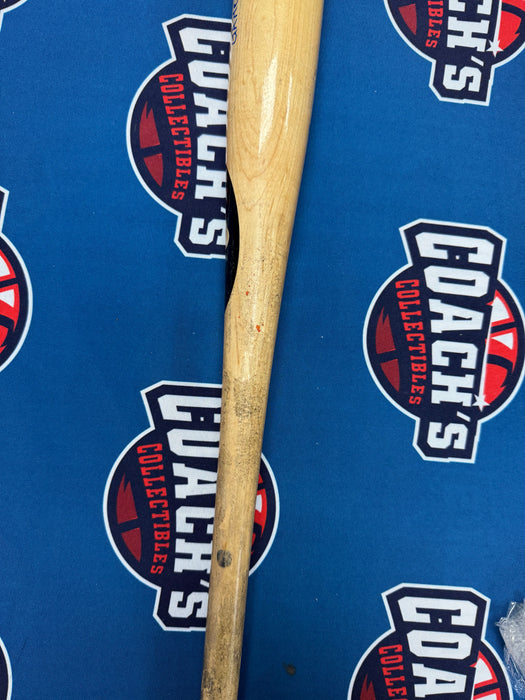 Ronny Mauricio Autographed GAME USED Bat from 2025 Season w/ Inscr (JSA)