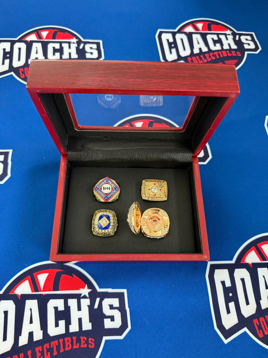 Atlanta Braves 4pc Replica World Series Ring Set w/ Display Box