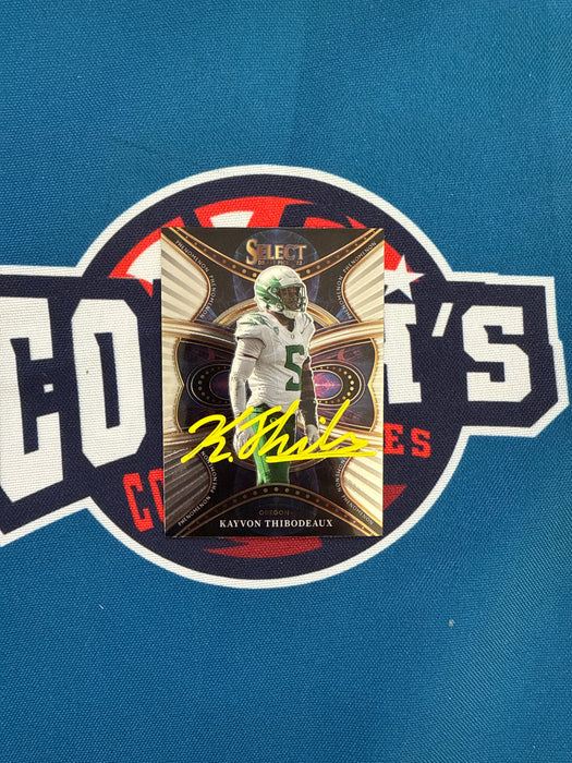 Kayvon Thibodeaux Autographed 2022 Panini Select Draft Picks Rookie Card (GTP)